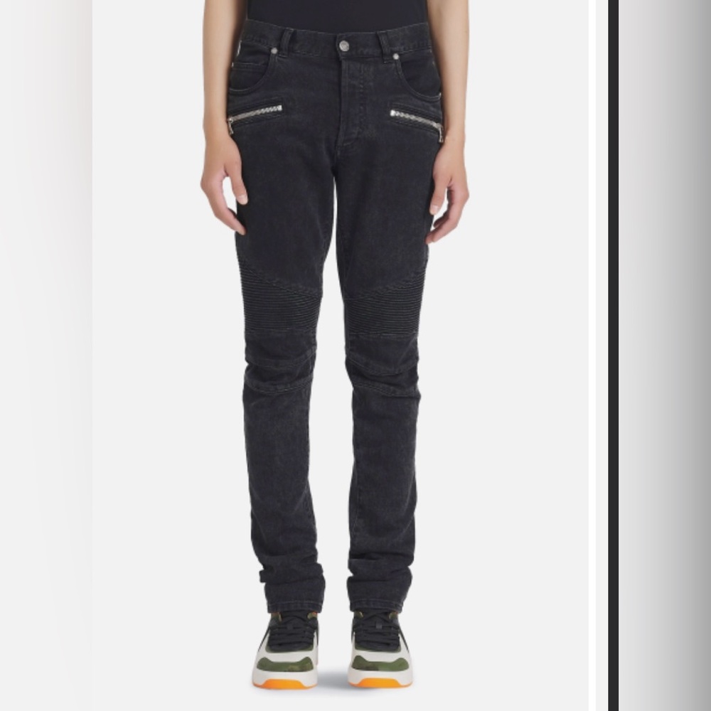 Slim cut cotton jeans. Balmain